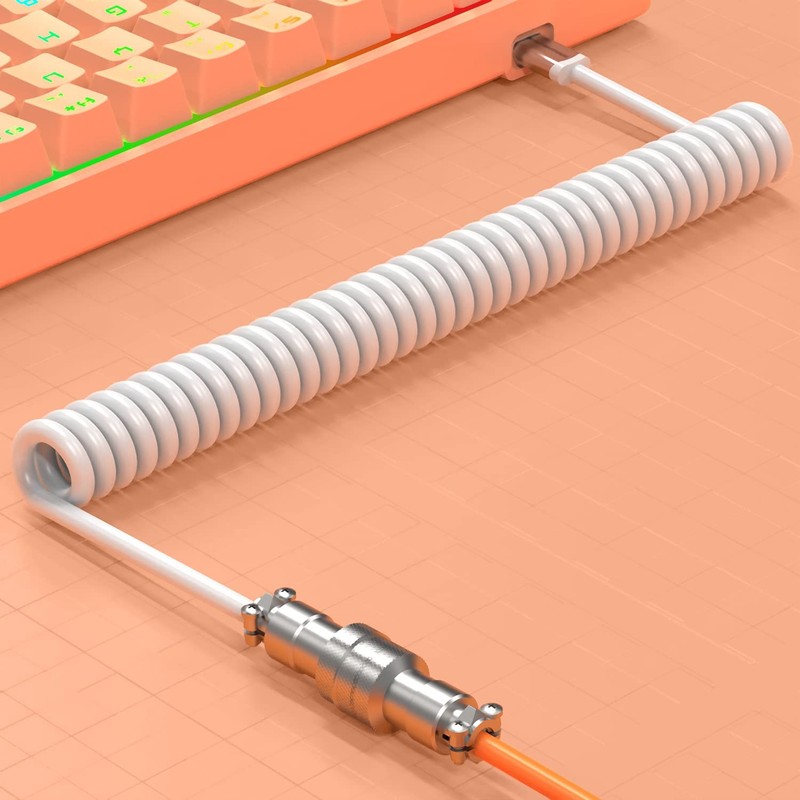 2.0M USBType C Dual Sleeve Stable Connection Gaming Keyboard Cable Detach gallery
