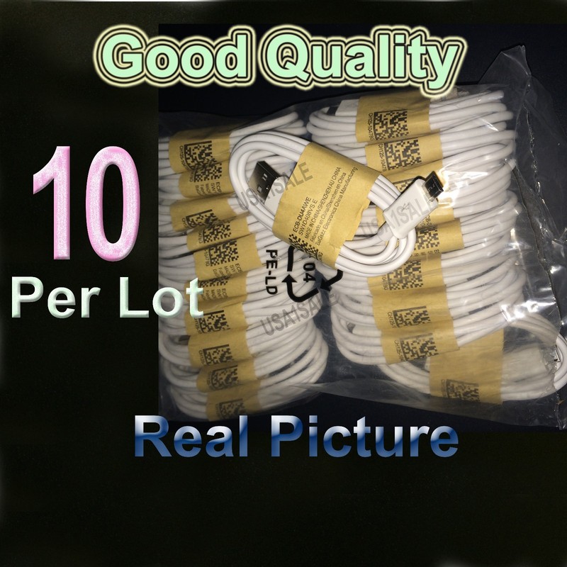 lot 10 X White Micro USB Sync Data Charger Cable for Samsung Galaxy S4 S3 S2 gallery