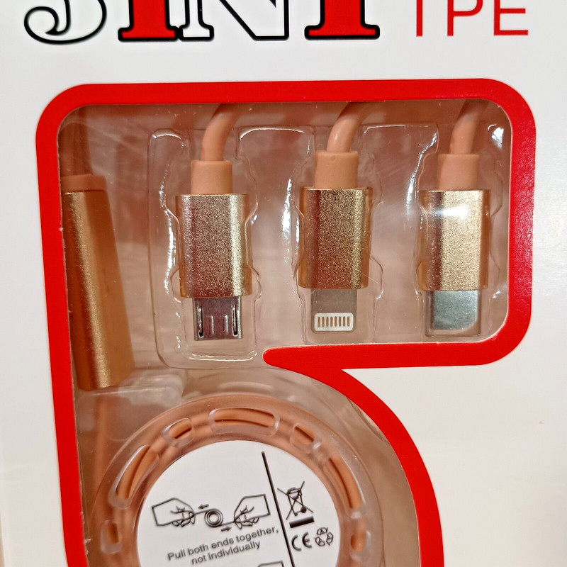 3 In 1 Multi Use Phone Cable Charger Retractable Cable Micro Light Type C New gallery