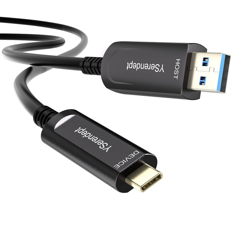 Fiber Optic USB C Cable 50ft,USB 3.2 Gen2 10Gbps Active Optical Long Distance…