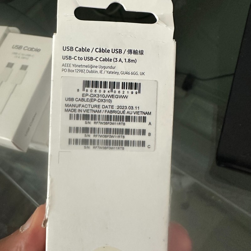Original Samsung -C to USB-C Cable white, hard plastic,US seller. gallery