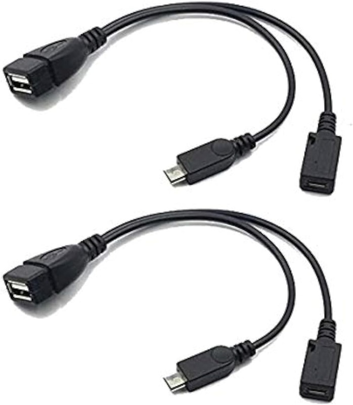 2 Pack OTG Cable Replacement for Fire Stick 4K, Amazon TV, black