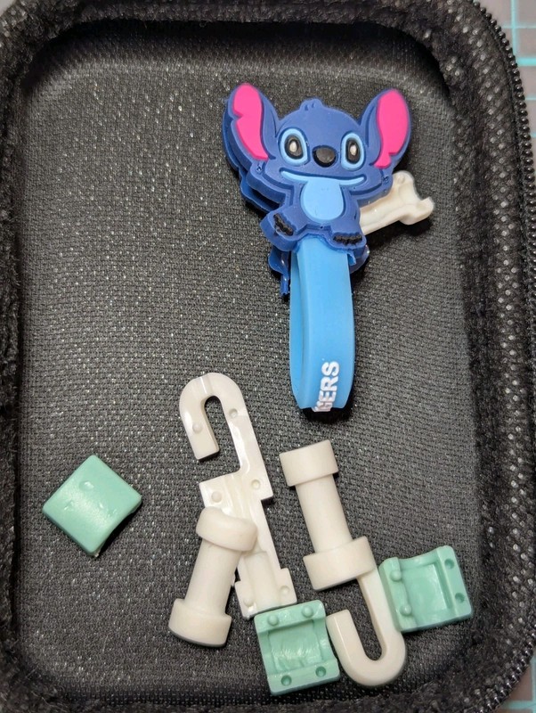 Disney Stitch Iphone 5w Charger Cable Protector Case W Disney Cord Holder Clips gallery