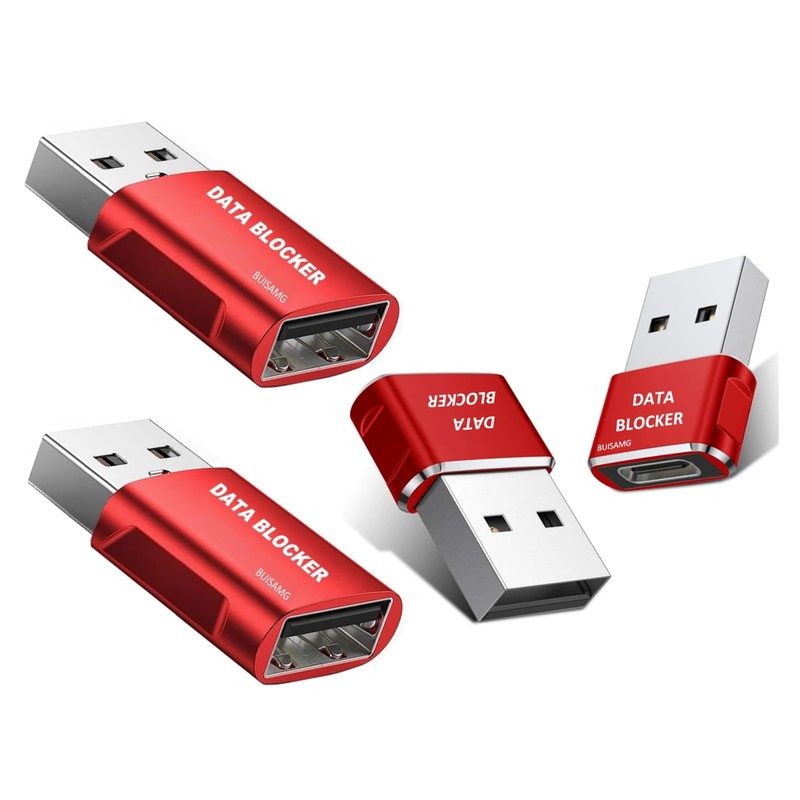 Data Blocker, USB A & USB C Data Blocker for Any USB C Mobile Phone Quick Cha...