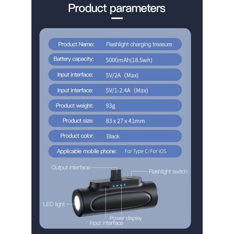 5000mAh Mini Battery Charger External Power Bank Pack For iPhone Android Samsung gallery