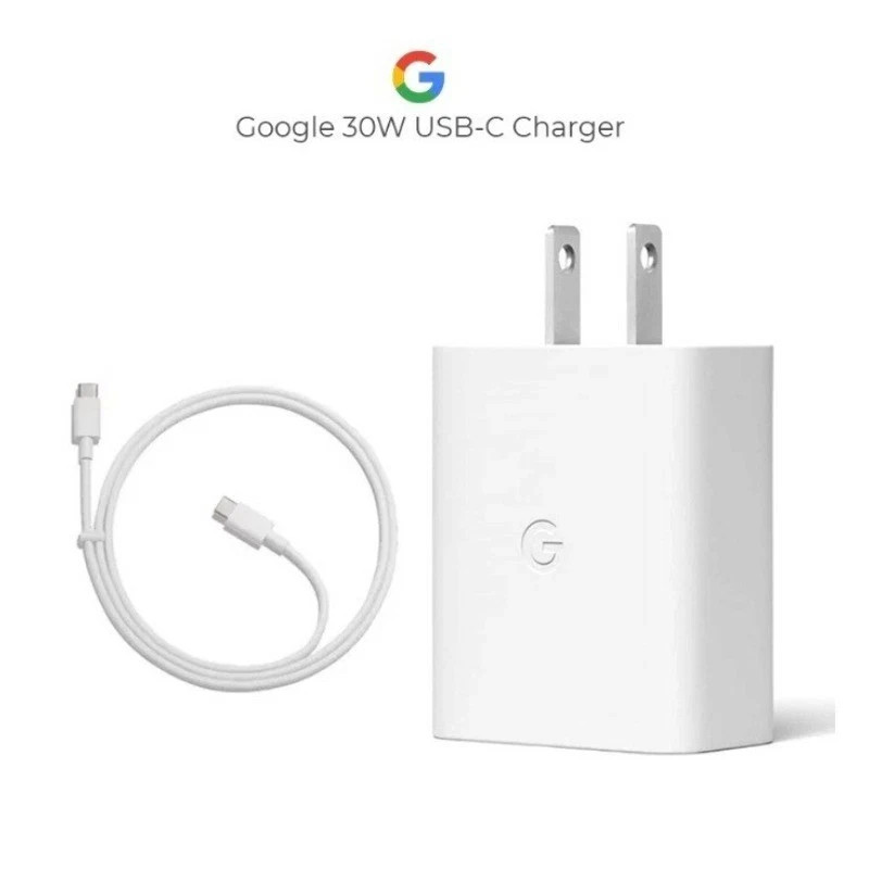 Official Genuine Google 30W PD Fast Charger USB-C Fits Pixel 8 7 6 5 + Cable Set