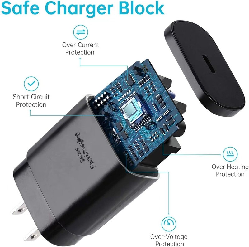 Bulk Lot Type C Super Fast Wall PD Charger 25W Adapter USB-C For Samsung S20 S21 gallery