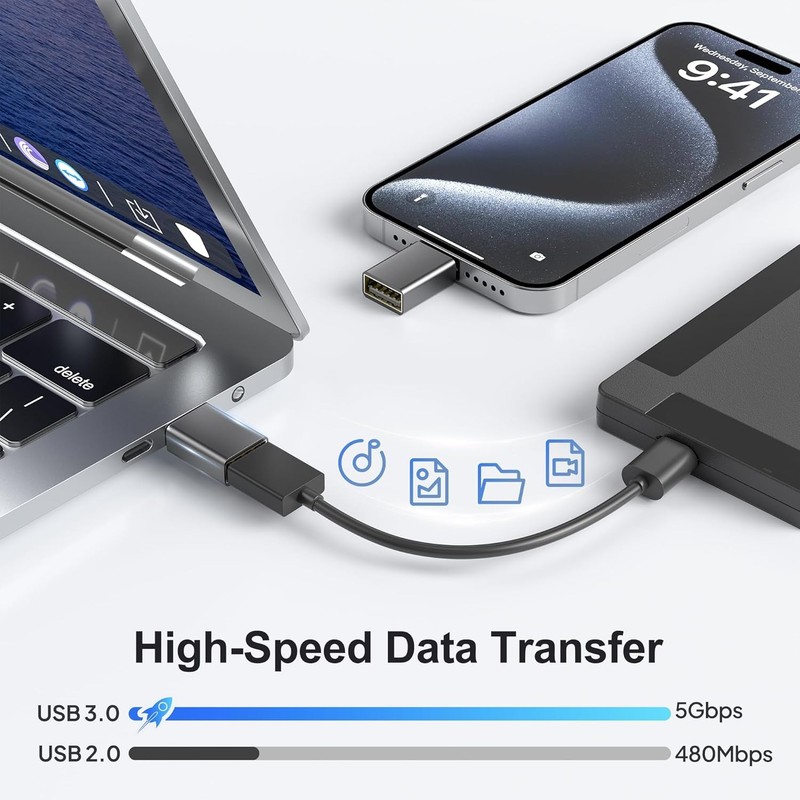 USB-C 3.0 Male to USB A Female Adapter Converter OTG Type C Android Phone lot gallery