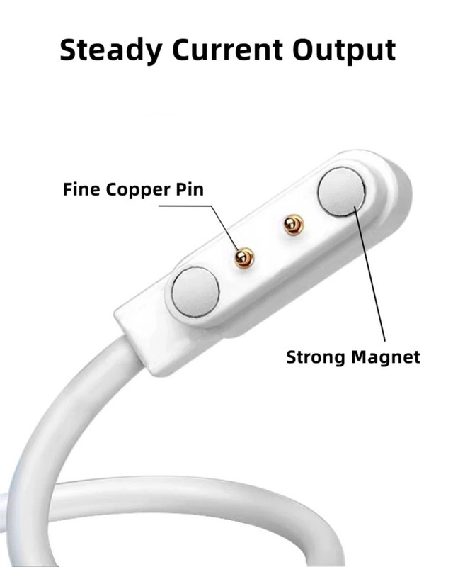 2-Pin Universal USB Data Charging Cable Magnetic Charger For Smart Watch 2.84mm gallery
