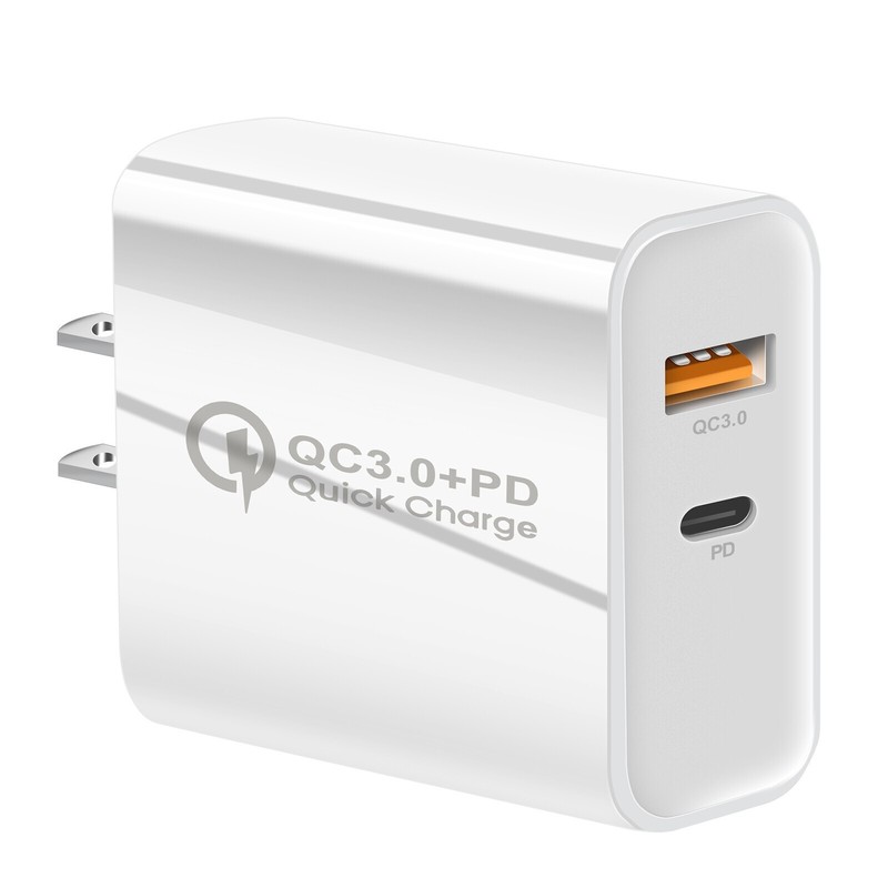For Oneplus Google Lot 20W Fast Dual Port Type-C USB Wall Charger Power Adapter
