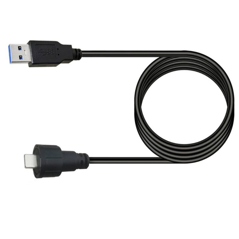 USB 3.0 to Type C Cable Overmolded Cable Threaded Waterproof Connection Cord gallery