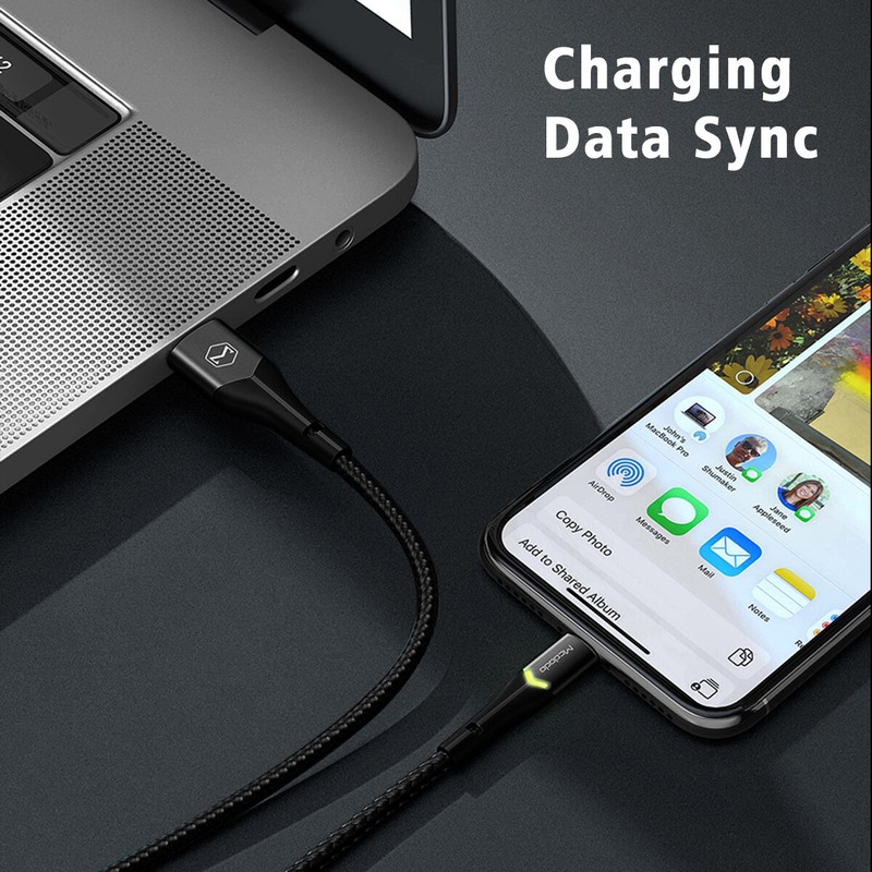 Braided LED Fast Charger Data Cable for iPhone 14/13/12/11/XS Pro Max 7 8 6 Plus gallery