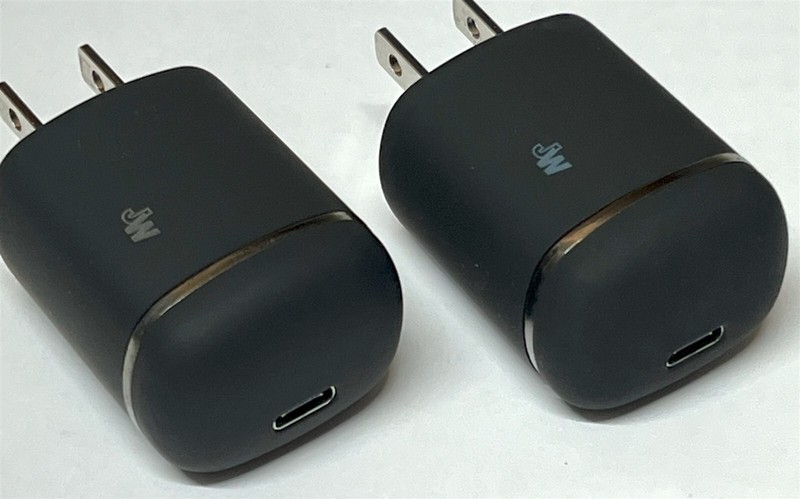 Lot of (2) Just Wireless 18W USB-C Power Adapter for iPad Pro,iPhone 15, Pixel 8