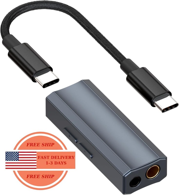 Amplificador de auriculares DAC DS2 USB C a AUX, conector de 3,5 mm amplificador