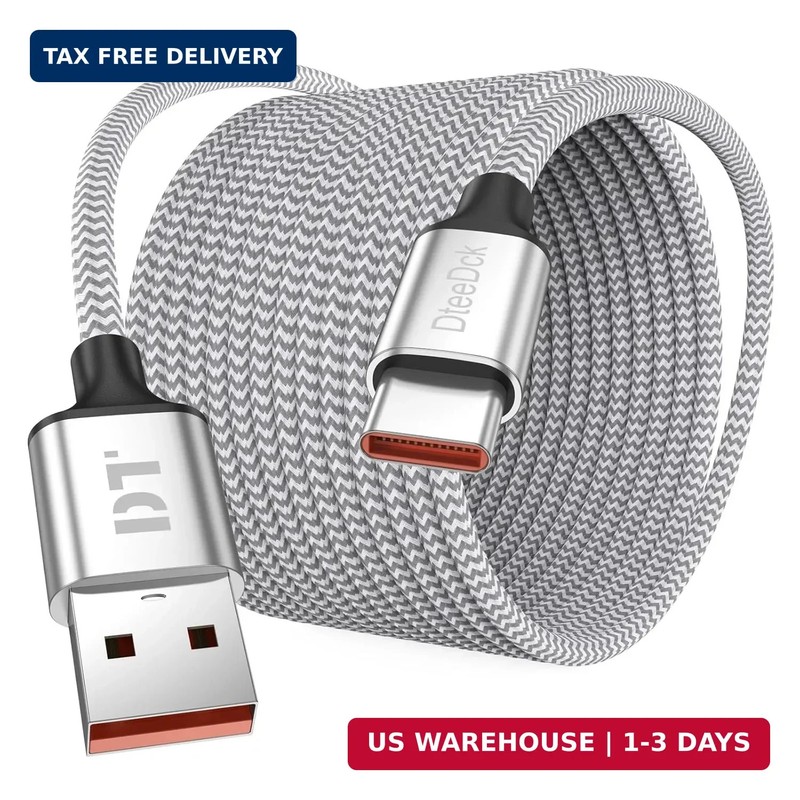 20 Ft USB C Cable, Long USB a 2.0 to Type C 12W Fast Charging & Data Transfer Co