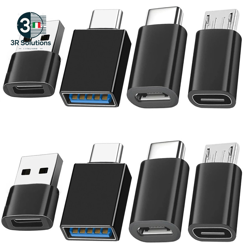8pcs USB to USB C Adapter, USB Type C Female to USB Adapter, Co