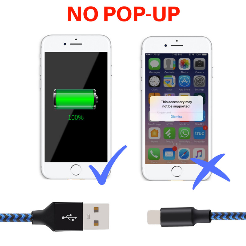 3X 10Ft Braided USB Fast Charger Cable Charging Cord For iPhone 14 12 11 8 6s XR gallery
