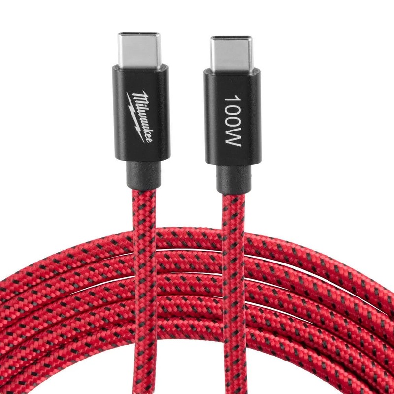 Milwaukee 100W 6 Ft USB-C Cable 48-59-2848 Fast Charging Heavy Duty Braided Cabl gallery