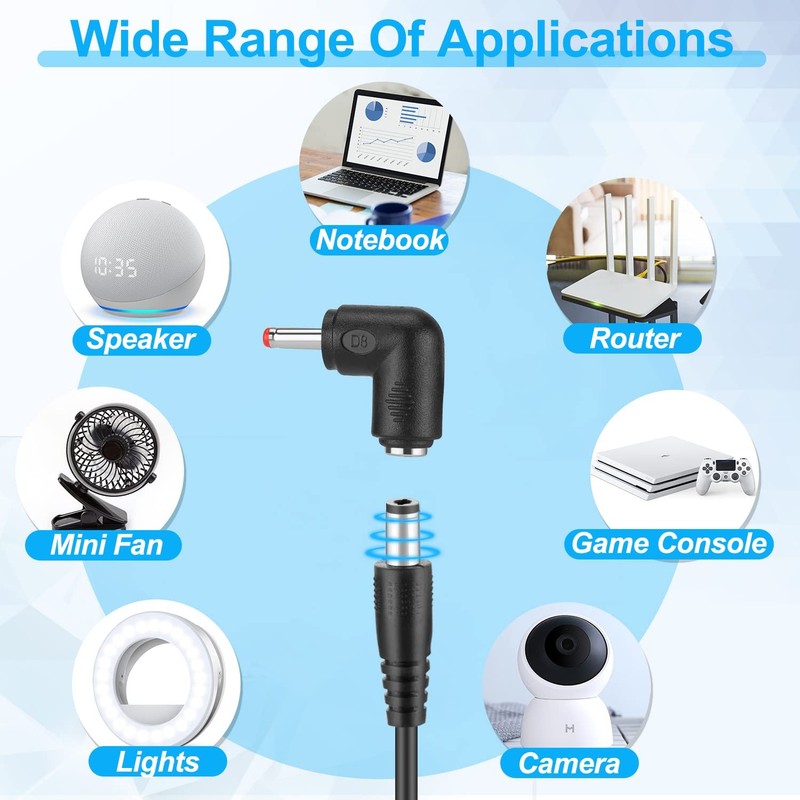FARSENSE USB C to DC Adapter,Barrel PD Trigger Cable(3.3ft) with 10 Connector... gallery