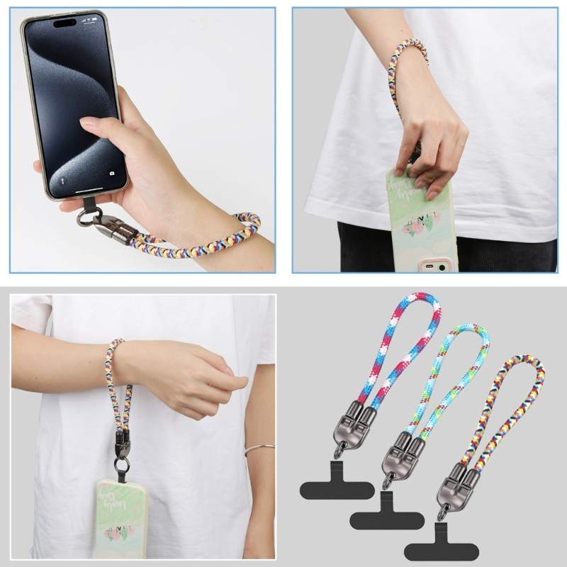 Multifunctional Phones Lanyard Charging Data Cable Cord 2 in 1 USB C Power Wire gallery