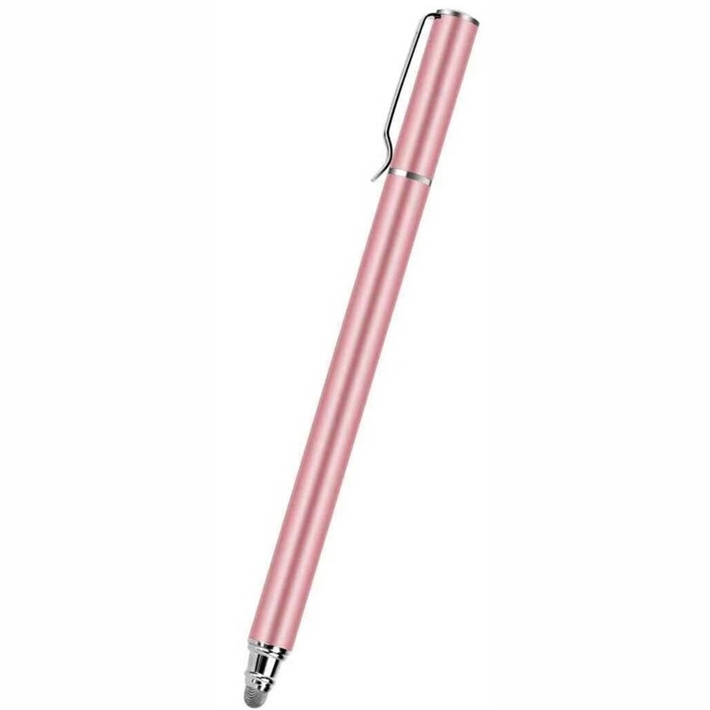 Pink Stylus Touch Screen Pen Fiber Tip Aluminum Lightweight for Cell Phones