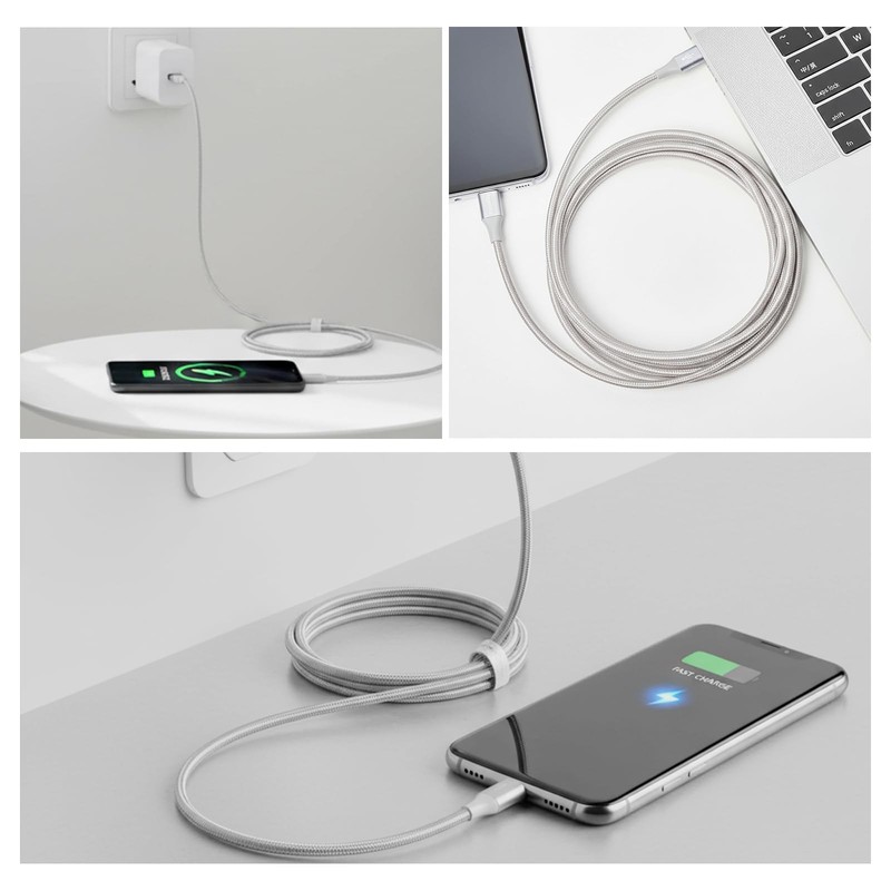 USB to USB Cable 6ft, 60W PD Fast Charging, USB 2.0, Nylon Braided, USB-IF Ce... gallery