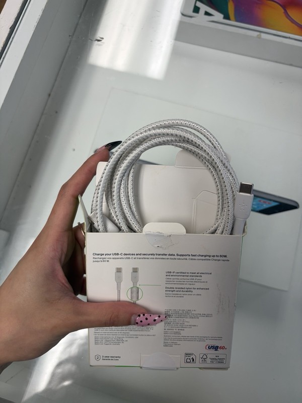 Belkin Boost Charge USB-C Durable Braided Cable White 6.6 Ft gallery