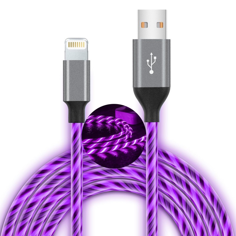 LED iPhone Charger Cord Light Up Lightning Cable | MFi Certified Apple Charge…