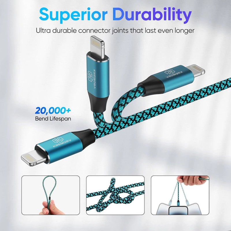 Iphone Charger 5 Pack 10 Ft USB Lightning Cable Apple Mfi Certified Cable Fast C gallery