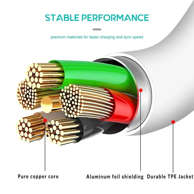 USB Type C Data Cable 5A Fast Charging USB-A to USB-C Charger lot Cord For Phone gallery