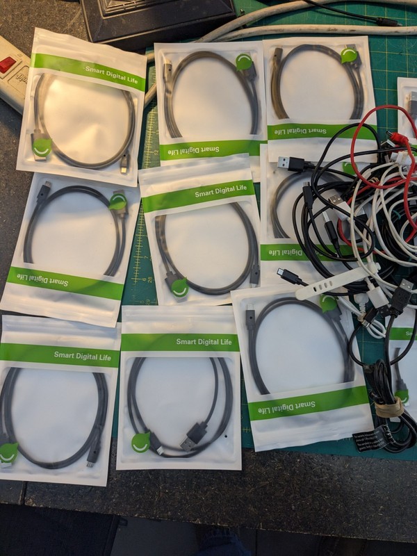 27x LOT Smart Digital Life Micro-USB to USB Cable Black 18x 6" 1/2' && 9x 36" 3' gallery