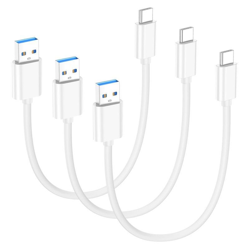 [1FT-3Packs] USB A to USB C Cable, 10Gbps High Speed Data sync and 60W Fast C...