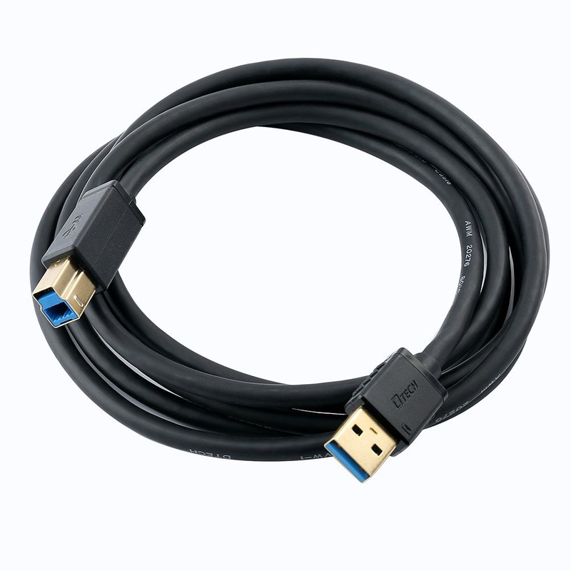 3 Feet 1 Meter USB 3.0 Printer Cable A To B Male Cord Superspeed Data Black gallery