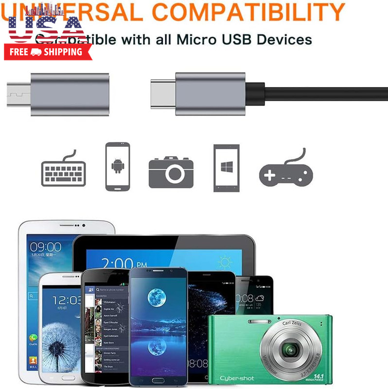 USB C to Micro USB Adapter, (4-Pack) Type C Female to Micro USB Male Convert Con gallery