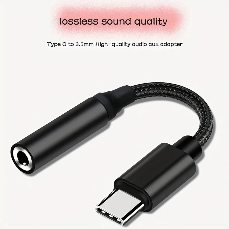 USB C to 3.5mm AUX Headphone Adapter Type C Audio Jack Cable for Samsung Android