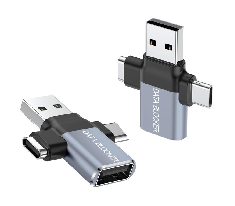 2 Pack 4-In-1 Data Blocker Universal USB Data Blocker Hanging Proof