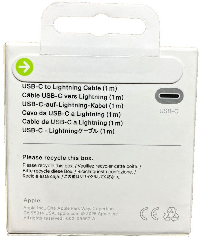 Apple USB-C To Lightning Cable (1m) gallery