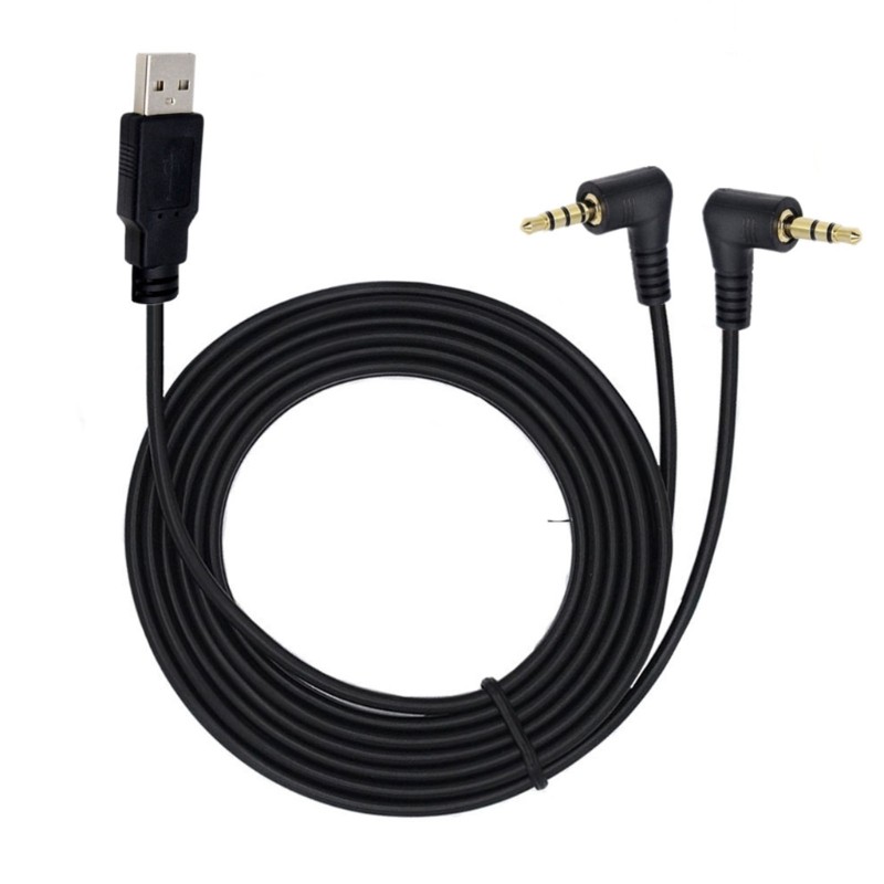 3.5mm o USB 2.0 Male Cable Headphone to USB Cord for Any 3.5mm Device
