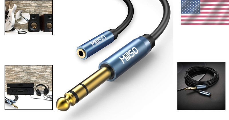1/4 to 3.5mm Headphone Adapter - 16ft Cable gallery