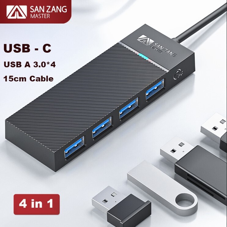 4 IN 1 USB-C Hub Splitter USB 3.0 Hub Multi Adapter 5Gbps Desktop PC Laptop Mac