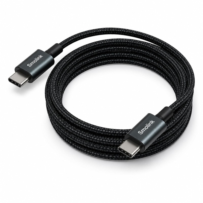 60W Braided Type C Fast Charging Cord USB C to C Cable 9FT Long Power Wire