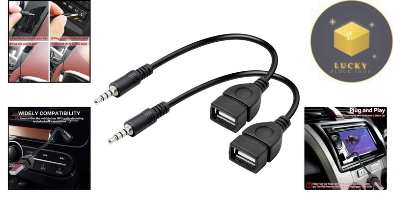 Enhanced Audio Experience - 3.5mm to USB Female Adapter for Select Car Models gallery