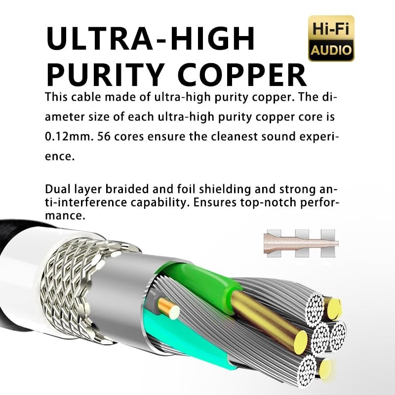 Audiophiles USB Printer Cable Type C 4.9ft gallery