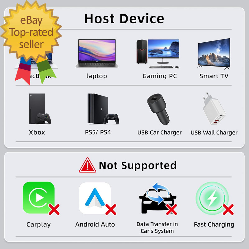 USB C Splitter 1 in 3 USB-C Out, USB Type C Splitter, USBC Male to Multi Type C gallery