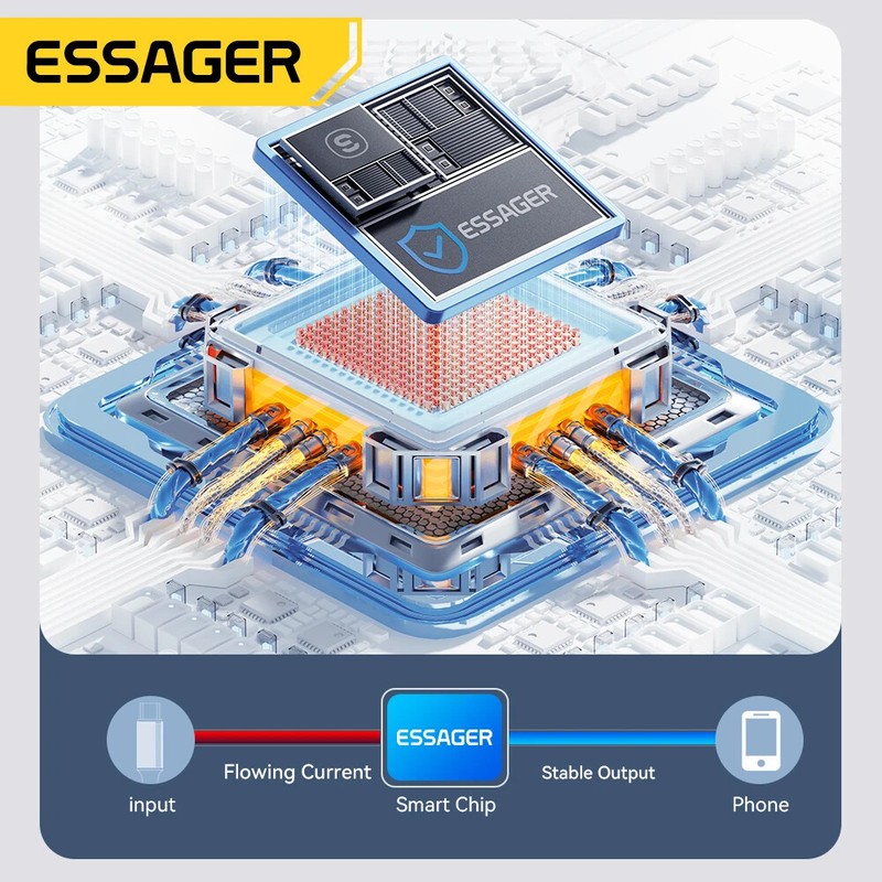 Essager 120W USB Type C Cable 6A Fast Charging USB C Charger Cord For For Xiaomi gallery