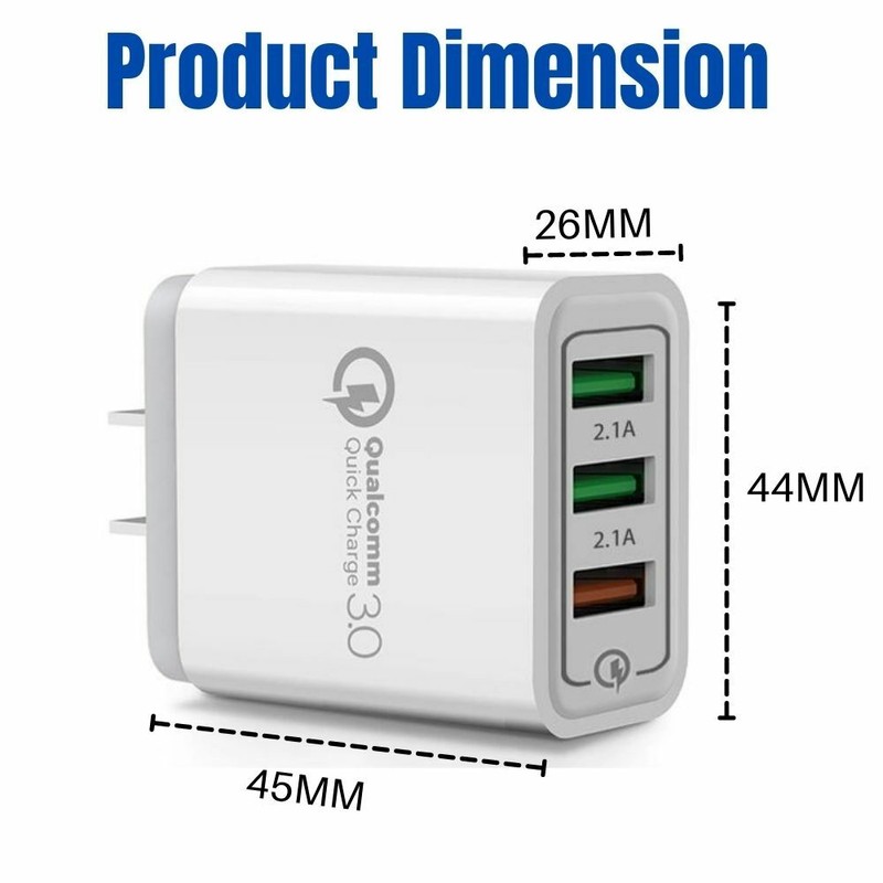 QC 3.0 USB Fast Wall Charger 10Ft Charging Cable For iPhone 6 6s 7 8 SE XR iPad gallery