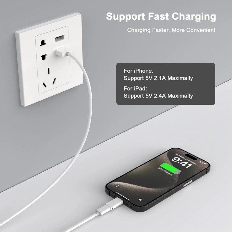 2Pack Lightning Male to USB C Female Charging Adapter,[MFi Certified] Type C Cha gallery