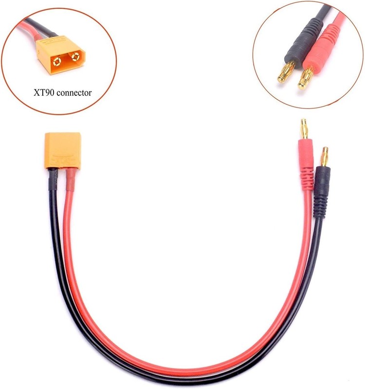 2-Pack XT90 Charging Cable with 4.0mm Banana Connector - 12AWG Heat Resistant gallery