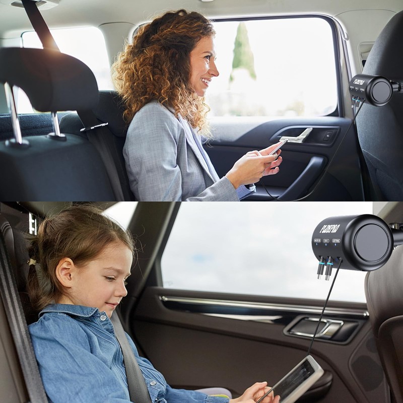 Uber for Car 3 in 1 Backseat Car Charging Station , with QC 3.0 Adapter 36W R... gallery