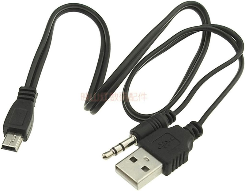 New USB2.0 Charging Cord to Mini B Male and 3.5Mm Jack Plug Audio Cable for MP3/ gallery